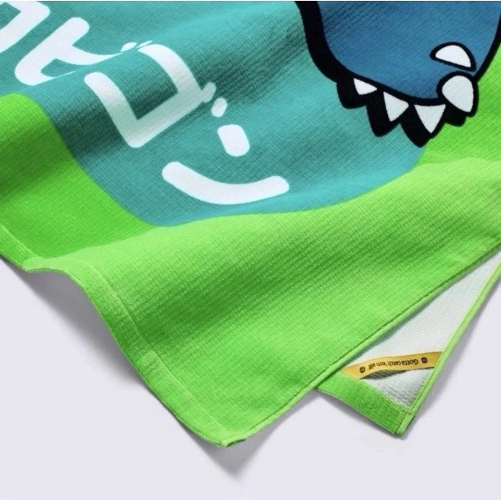 Pokemon Snorlax 0143 Green Graphic Hand Towel Nintendo Kabigon Anime Collectible